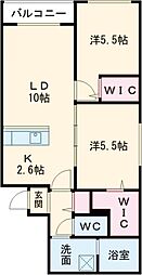 BIBOスクエア千歳 2LDKの間取図画像
