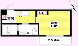 アクシア坂戸 1Kの間取図画像