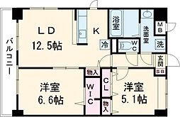 ルーカス長崎諫早1 2LDKの間取図画像