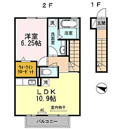 ステラ2 1LDKの間取図画像