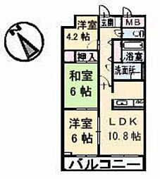 ＨＯＭＡＴ2000 6階3LDKの間取り