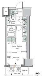 ワンルーフレジデンス中野南台 1002 10階1DKの間取り