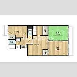 グランドハイツ三ノ宮 3LDKの間取図画像