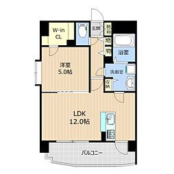 LIBTH九品寺 1LDKの間取図画像