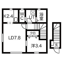 grand parace浪江 II 1LDKの間取図画像