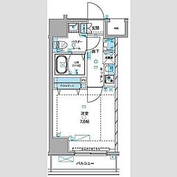 ジェノヴィア浅草3グリーンヴェール 1Kの間取図画像