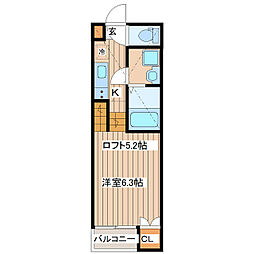 Ａｂｅｌｉａ 1階1Kの間取り