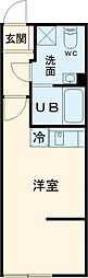 レントハウスＦｕｓｓａ860 2階ワンルームの間取り