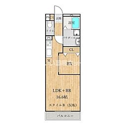 JR高崎線 本庄駅 徒歩13分の賃貸マンション 2階1LDKの間取り