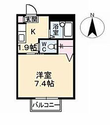 スカイメゾン　7番館 1階1Kの間取り