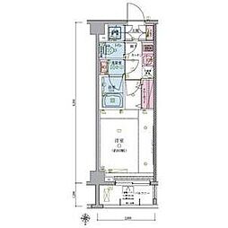 リヴシティ王子弐番館 303 3階1Kの間取り