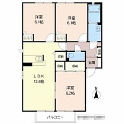 咲ら坂C 3LDKの間取図画像