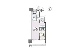 RJRプレシア百年橋 1LDKの間取図画像