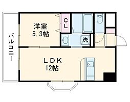 クイール世安 1LDKの間取図画像
