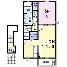 アヴァンギャルド 1LDKの間取図画像
