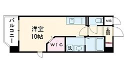 ＬＩＸＩＳ大江 5階ワンルームの間取り