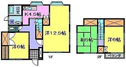 国村貸家II 1階4Kの間取り