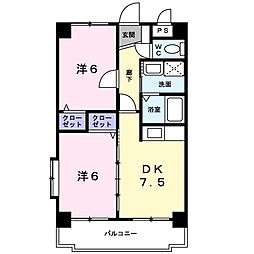 アルモニー・NY 2DKの間取図画像