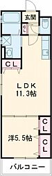 クリエオール別府 1LDKの間取図画像
