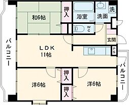ルアールハイツ 2階3LDKの間取り