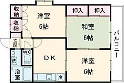 コア・クレスト 3DKの間取図画像