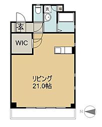 ナチュラルタウン ワンルームの間取図画像
