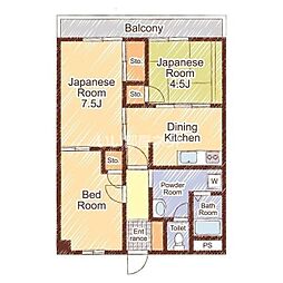 シティ21 3DKの間取図画像