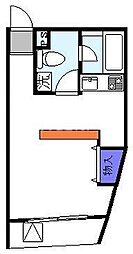 ＥＶＡ鶴ヶ島 3階ワンルームの間取り