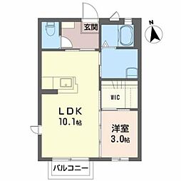 セレクシオンC 1LDKの間取図画像