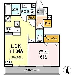 CASAVOLVERIIIVV105 1LDKの間取図画像