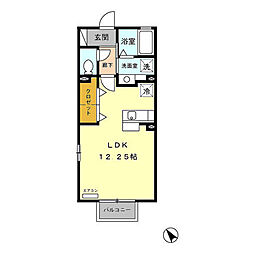 サンルミエール ワンルームの間取図画像