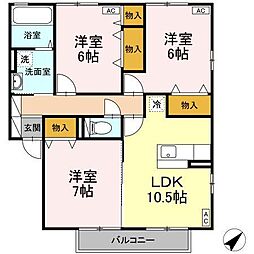 Resta東原 3LDKの間取図画像