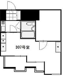 スペランザ・クニタチ 3階ワンルームの間取り