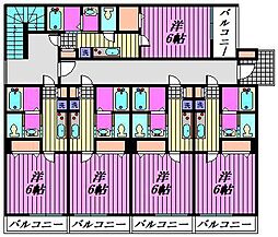 Ｗｉｌｌ　Ｆｉｎｏ大和田 2階1Kの間取り