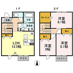 Strahl　Ｃ 1階3LDKの間取り