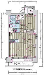 プレサンス名駅南ブリエ 14階3LDKの間取り