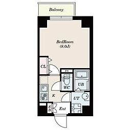 GRAN PASEO 神楽坂 1階1Kの間取り