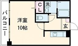 ＮｉｃｅマンションＳＴ九品寺 9階ワンルームの間取り