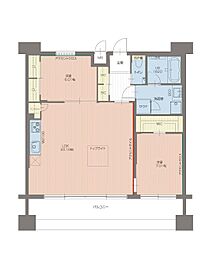 プレジオ東三国 1103 11階2LDKの間取り