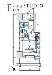 LEXE 横濱関内 3階ワンルームの間取り