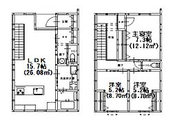 グランメゾンクレスト南蔵王I 1階3LDKの間取り