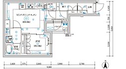東京メトロ東西線 東陽町駅 徒歩13分の賃貸マンション 4階1LDKの間取り