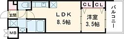 S-RESIDENCE空港通りawesome 11階1LDKの間取り