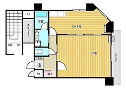モリヤビル 2階2DKの間取り