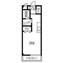 シャルマン ワンルームの間取図画像