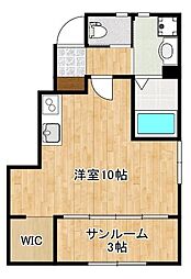 Flower valleyI 1階ワンルームの間取り