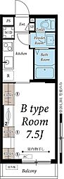 マリウスヒル仙台1 1階1Kの間取り