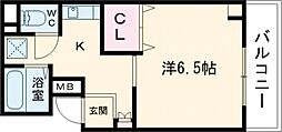 ゆうマンション 1Kの間取図画像