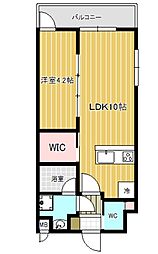Lux新栄 1LDKの間取図画像