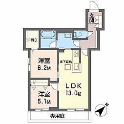 フィグ古江東町 1階2LDKの間取り